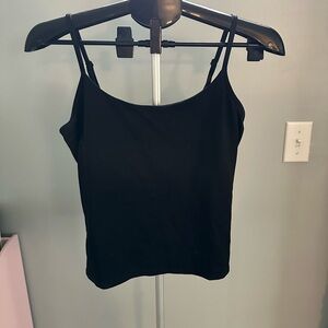 New York and Company Double Lined Black Women's Camisole Top with Built in Bra